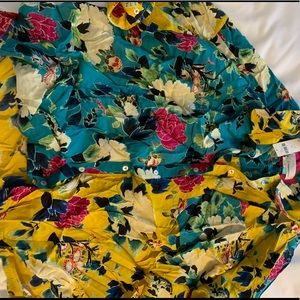 A+ Anthropologie pajamas BNWT chartreuse 1X